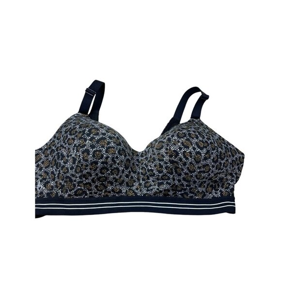 Torrid 42D Leopard Print Back Smoothing Wire Free Lightly Lined Molded Cup Bra - Picture 2 of 5